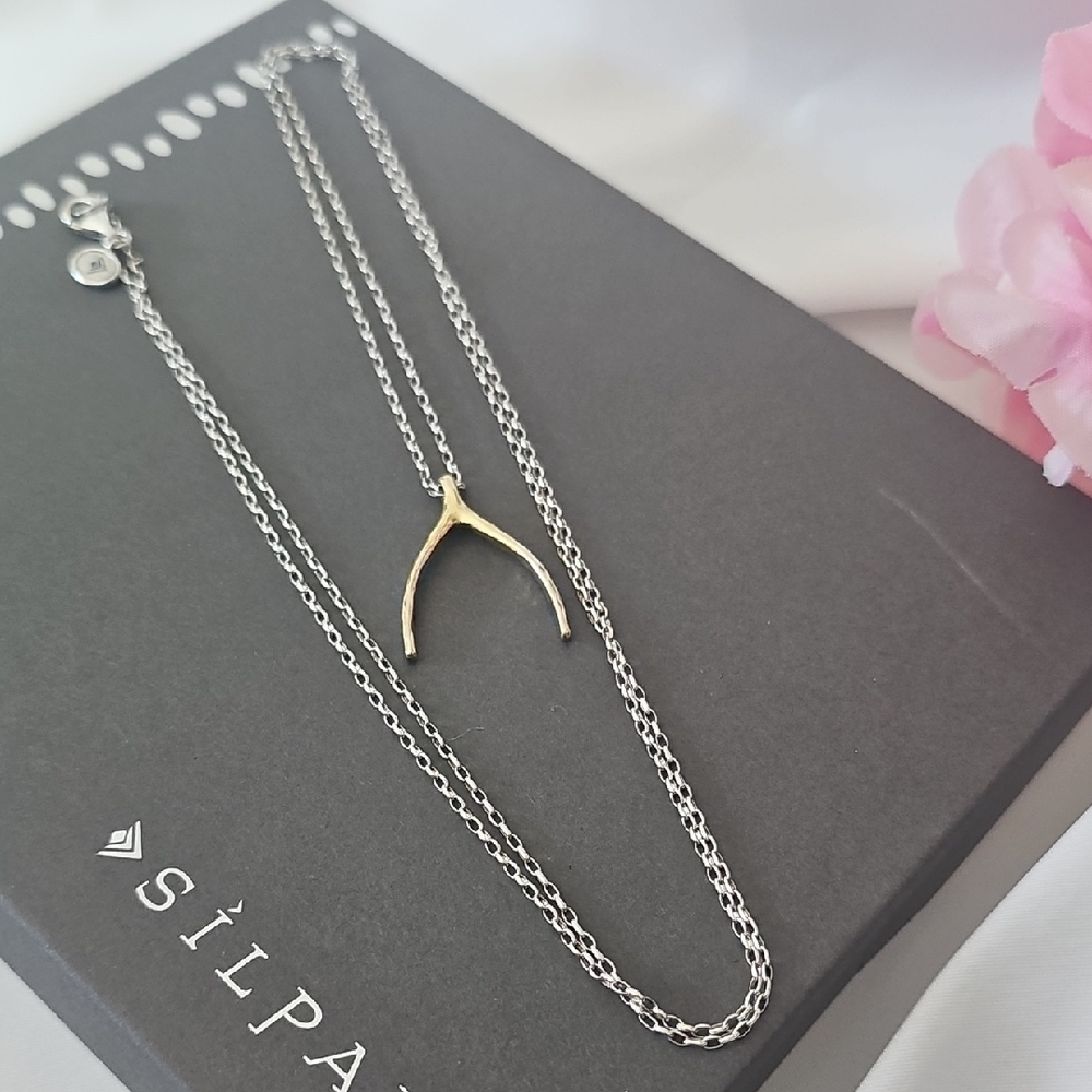 Silpada Sterling Silver & Brass  Necklace  N3532    RARE   Price firm